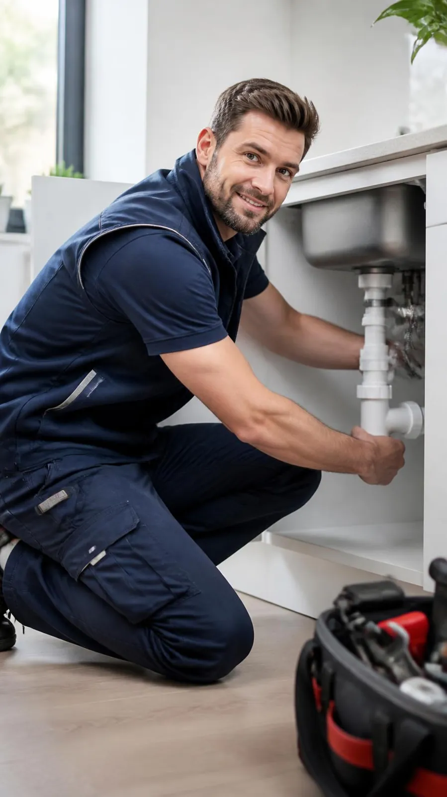 Hydraulik przy pracy